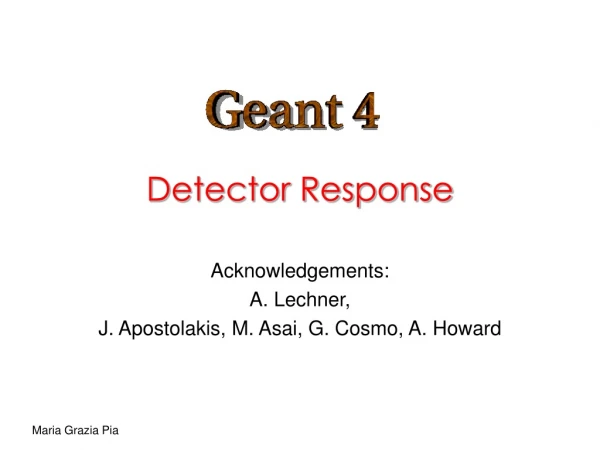 Detector Response