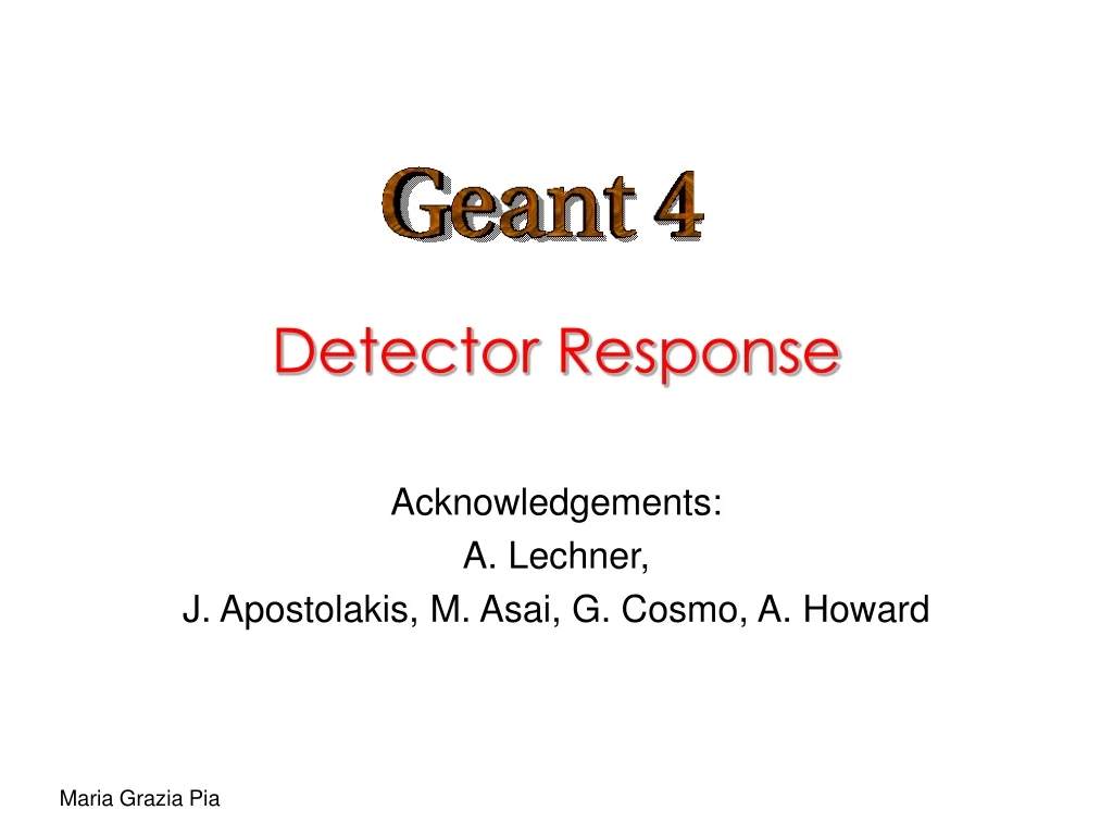 detector response