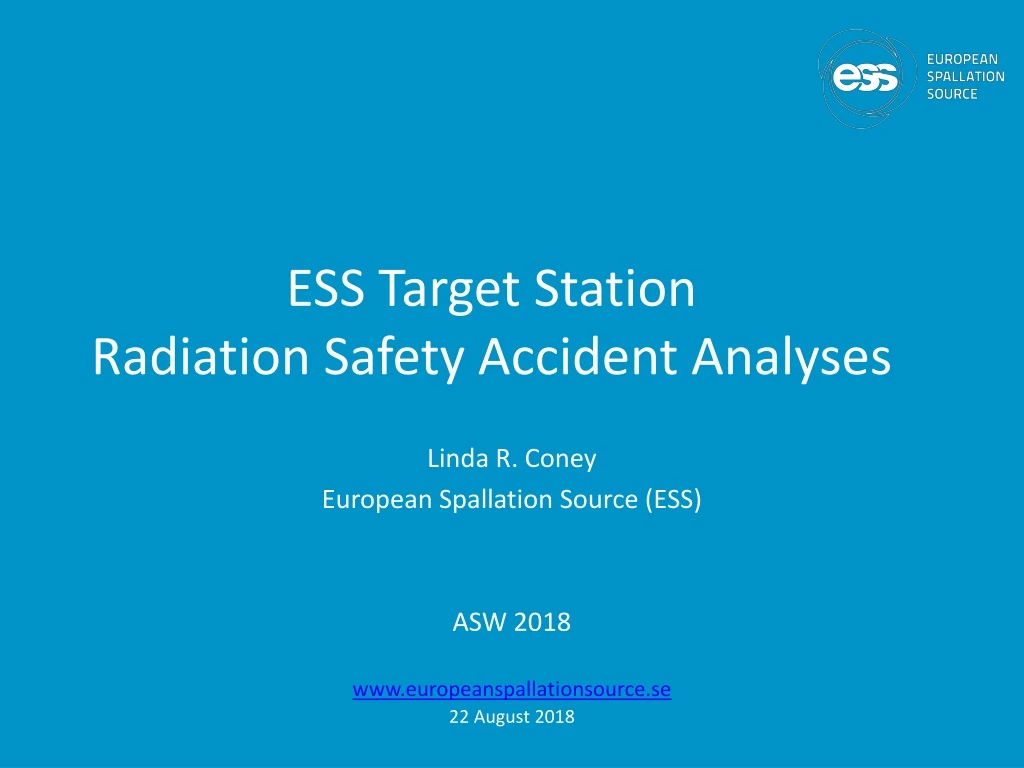 ess target station radiation safety accident analyses