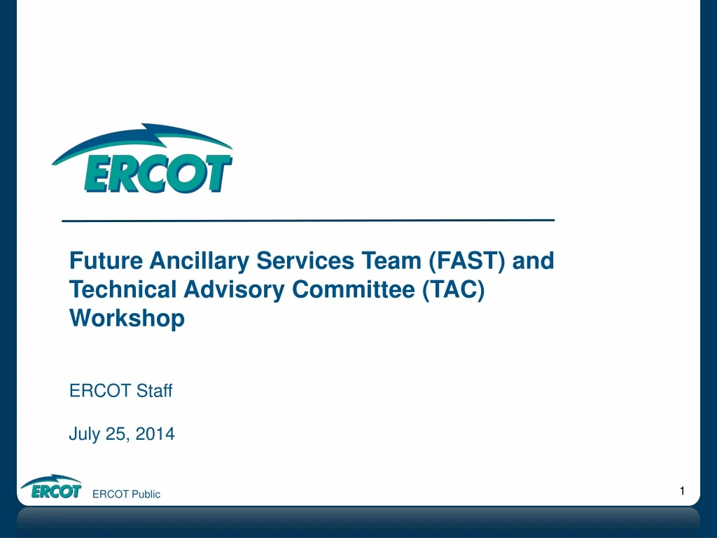 future ancillary services team fast and technical