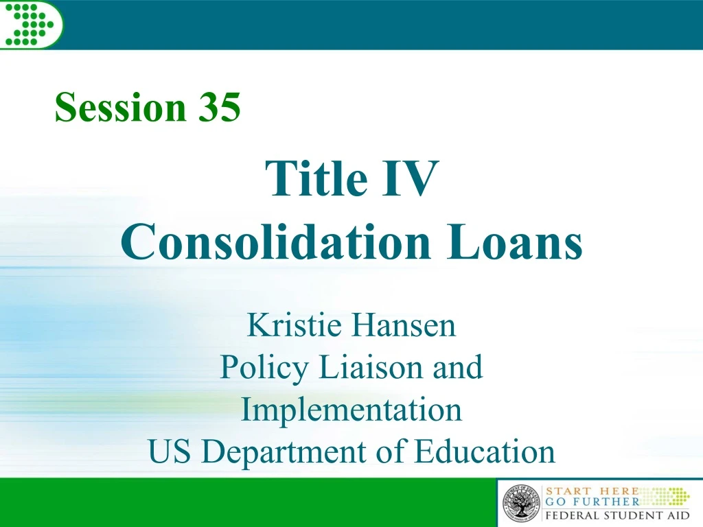 title iv consolidation loans