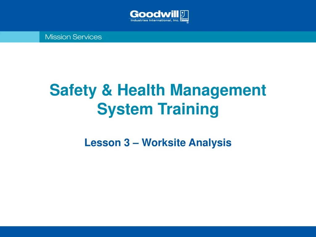 safety health management system training