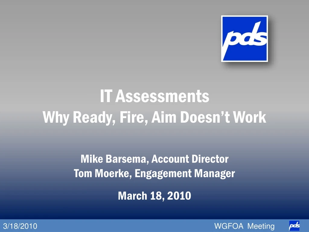 it assessments why ready fire aim doesn t work