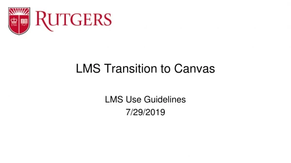 LMS Transition to Canvas