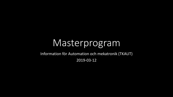 Masterprogram
