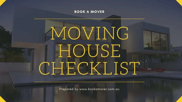 Book A Mover Moving House Checklist
