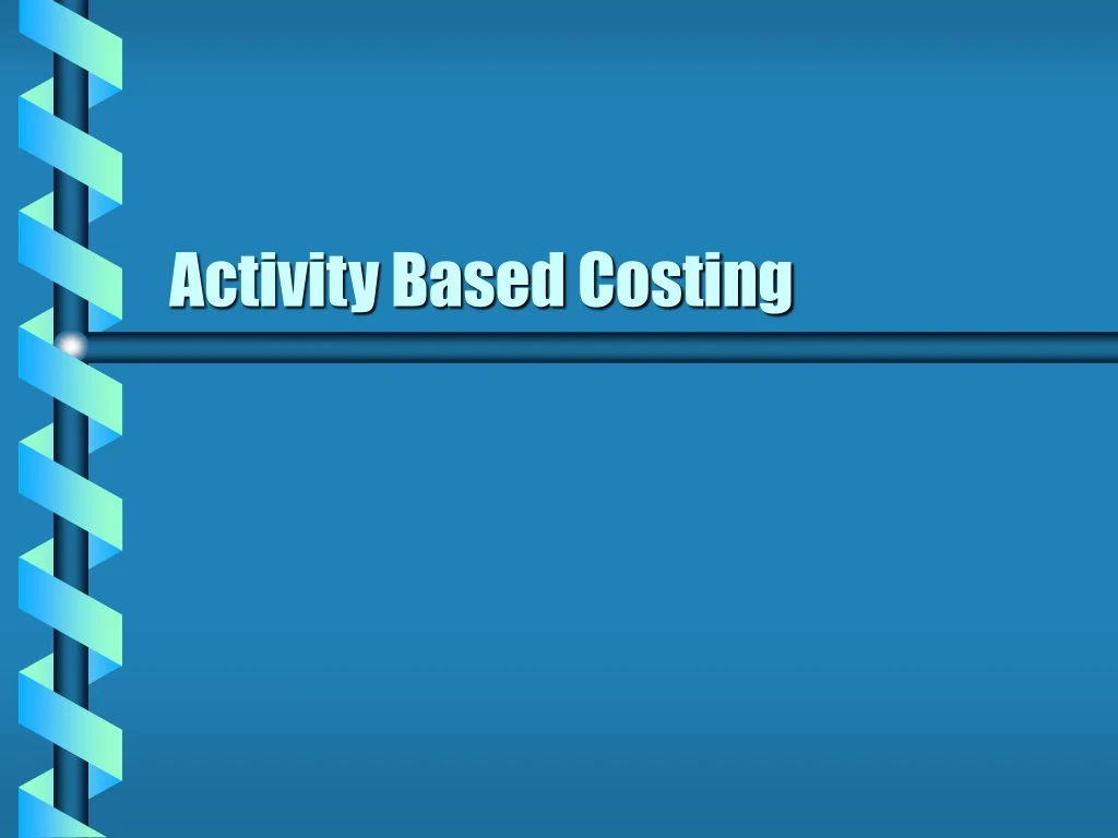 activity based costing