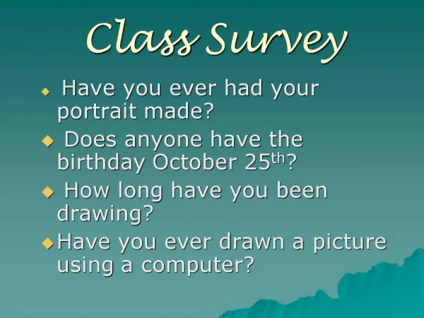 Class Survey