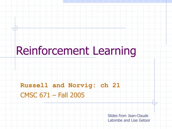 Reinforcement Learning