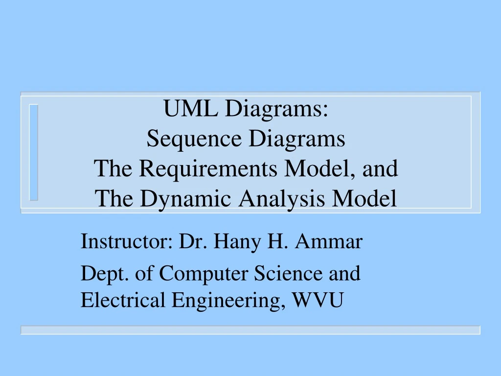 uml diagrams sequence diagrams the requirements model and the dynamic analysis model