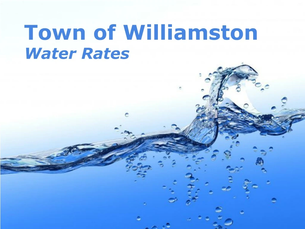 town of williamston water rates
