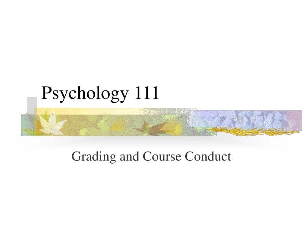 psychology 111