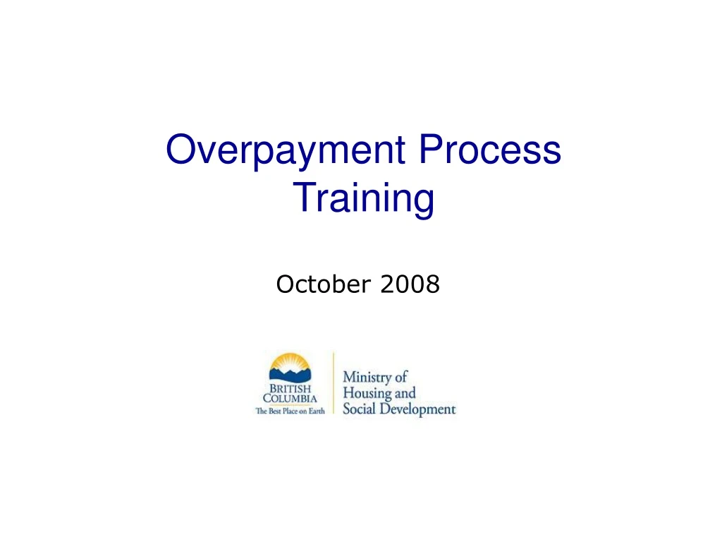 overpayment process training