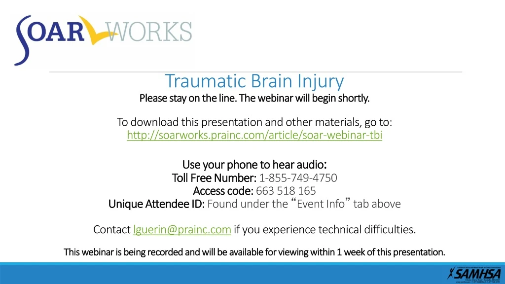 traumatic brain injury please stay on the line