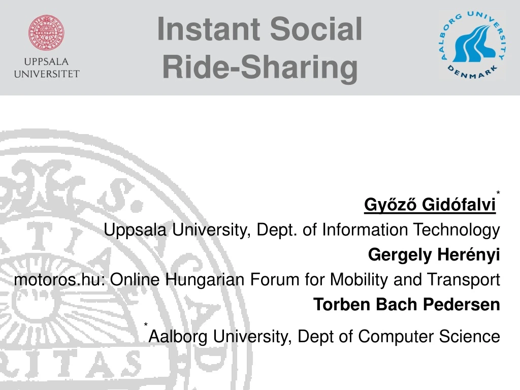 instant social ride sharing