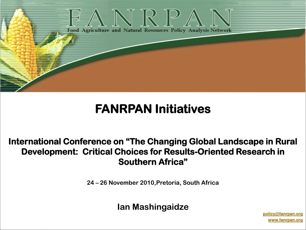 fanrpan initiatives international conference