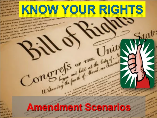 Amendment Scenarios