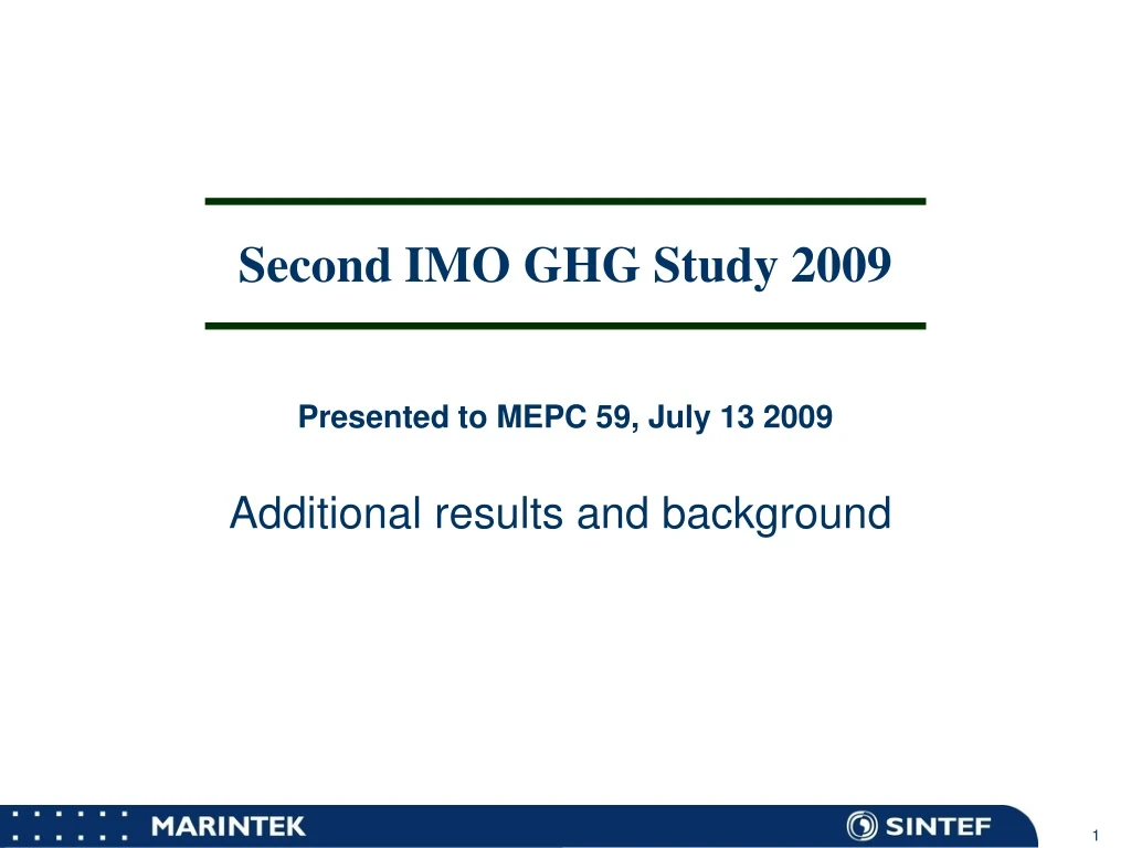 second imo ghg study 2009