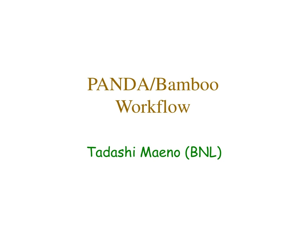 panda bamboo workflow