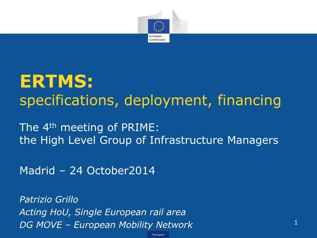 ertms specifications deployment financing