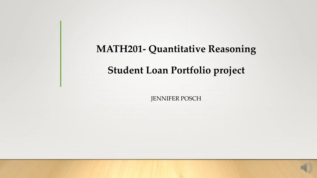 math201 quantitative reasoning student loan portfolio project