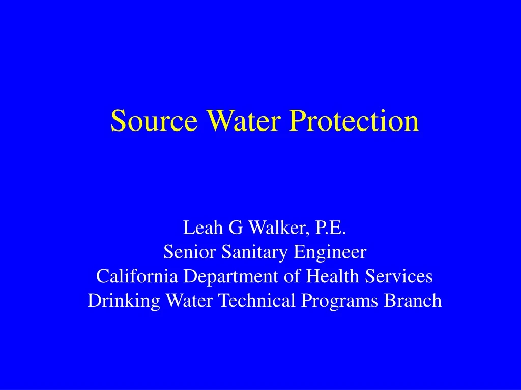 source water protection