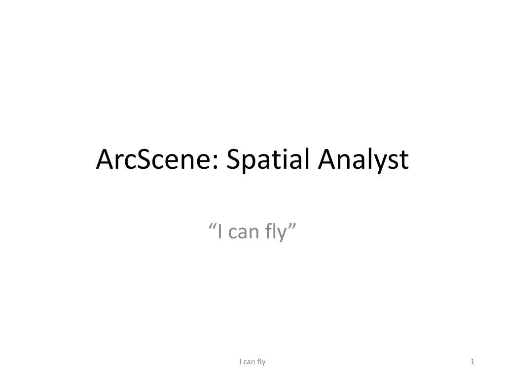 arcscene spatial analyst