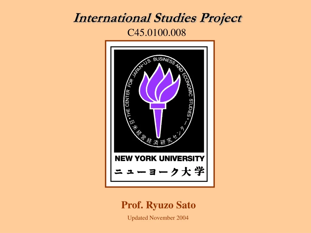 international studies project c45 0100 008