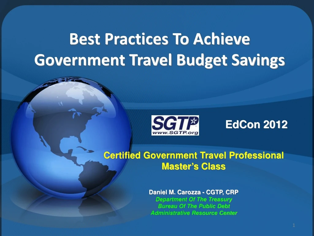 best practices to achieve government travel budget savings