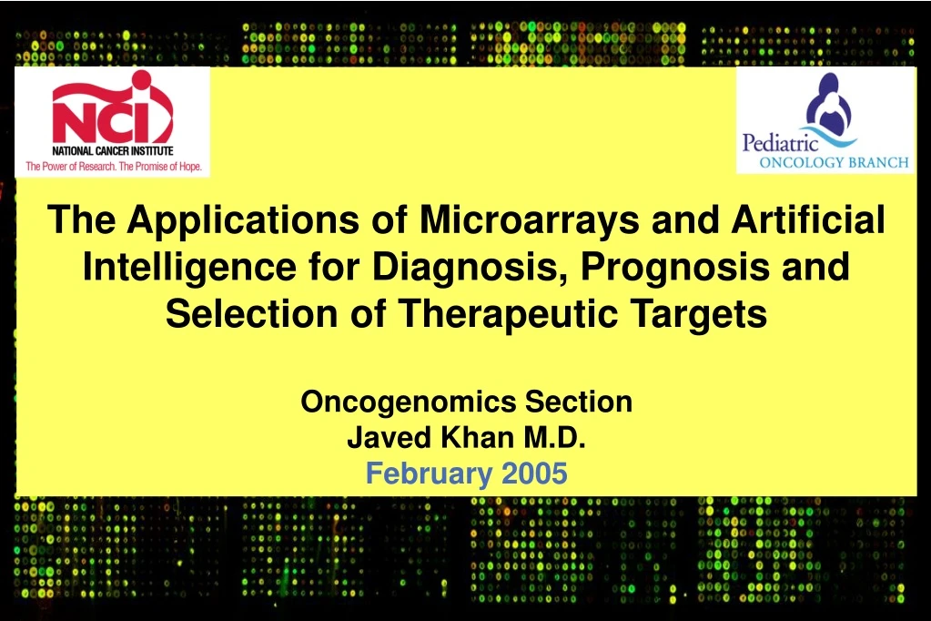 the applications of microarrays and artificial