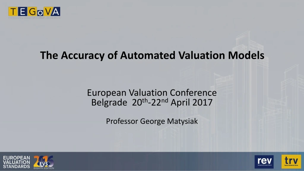 the accuracy of automated valuation models