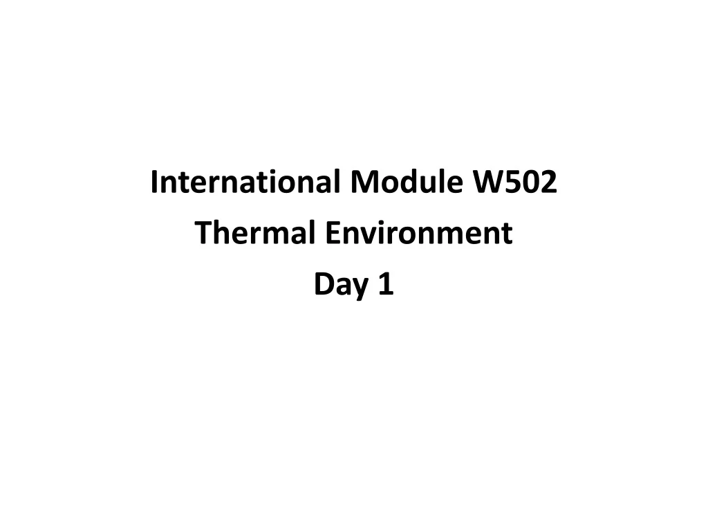 international module w502 thermal environment