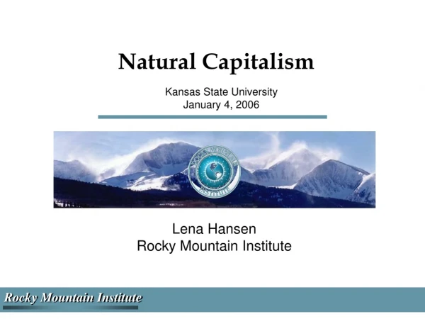 Lena Hansen Rocky Mountain Institute
