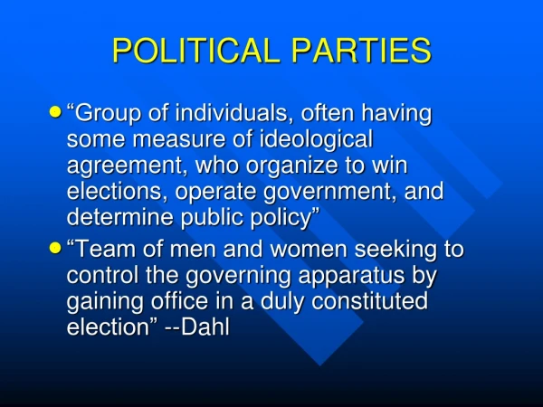 POLITICAL PARTIES