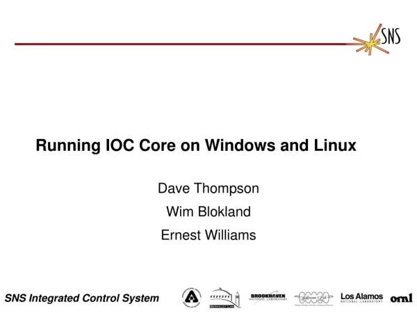 Running IOC Core on Windows and Linux