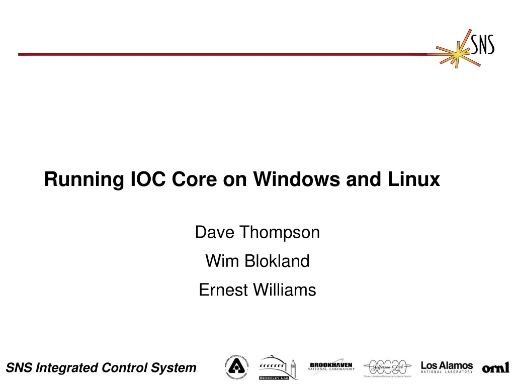 running ioc core on windows and linux