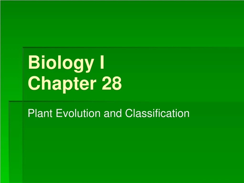 biology i chapter 28