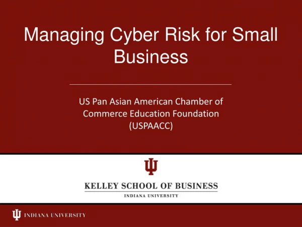 Managing Cyber Risk for Small Business