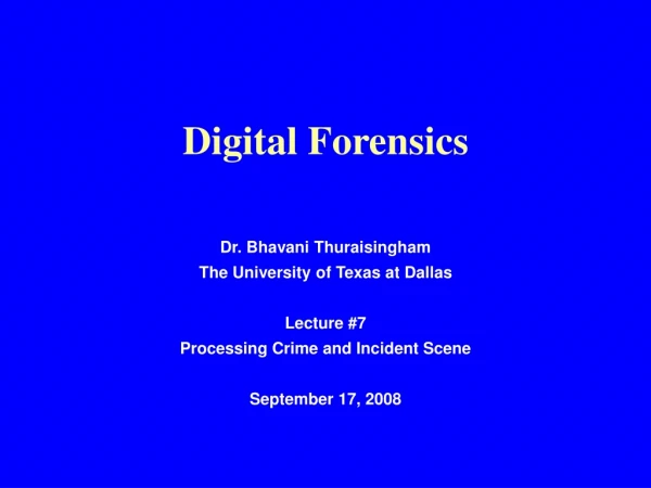 Digital Forensics