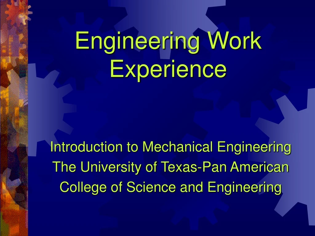 engineering work experience