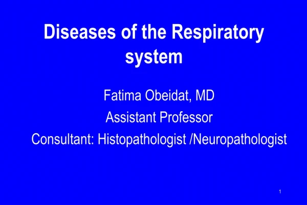 Diseases of the Respiratory system