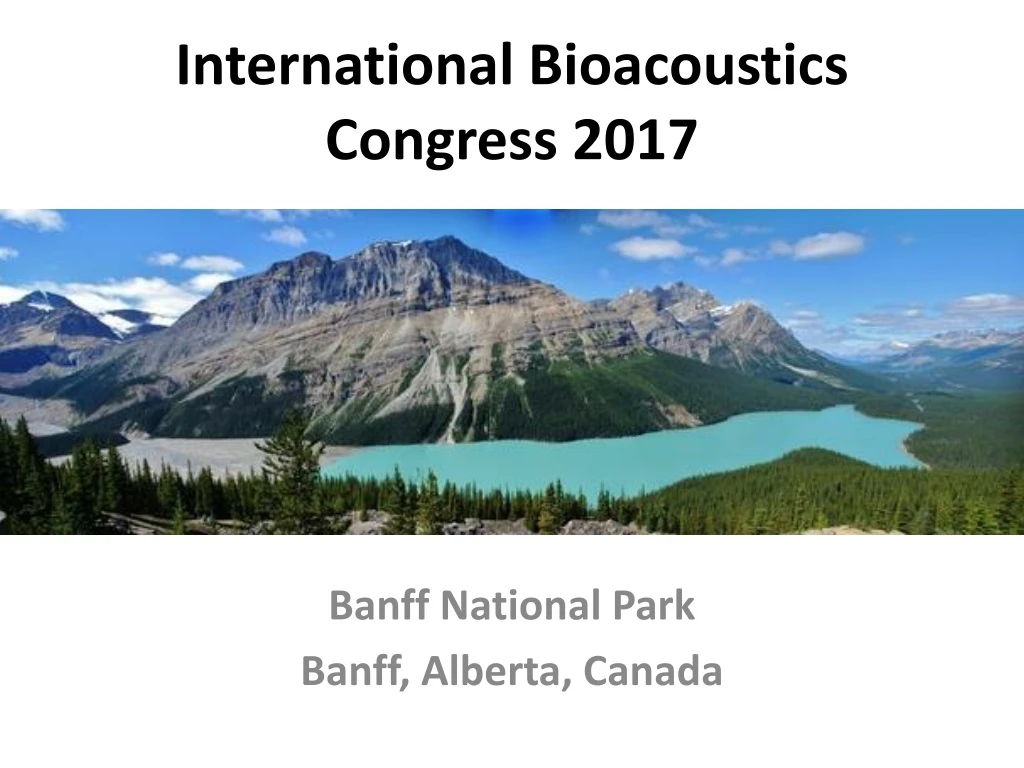 international bioacoustics congress 2017