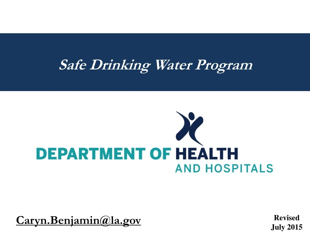 safe drinking water program