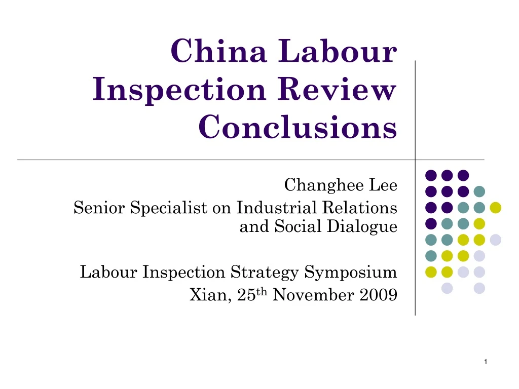 china labour inspection review conclusions