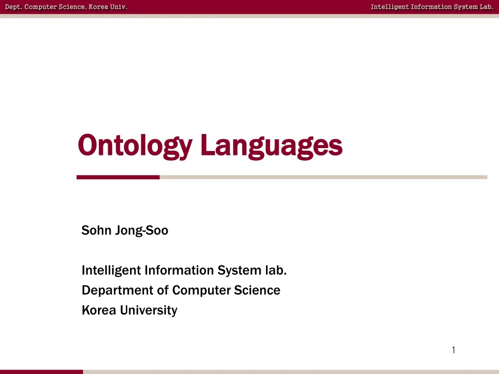 ontology languages