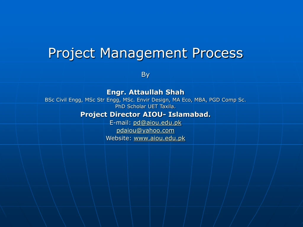 project management process by engr attaullah shah
