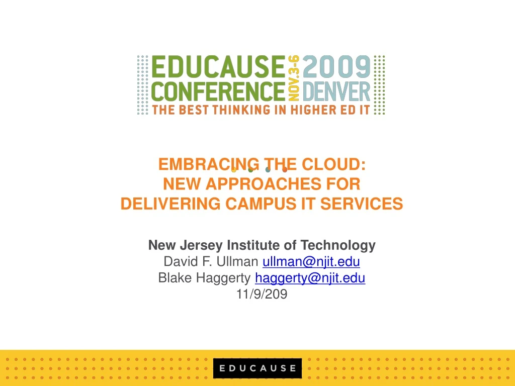 embracing the cloud new approaches for delivering campus it services