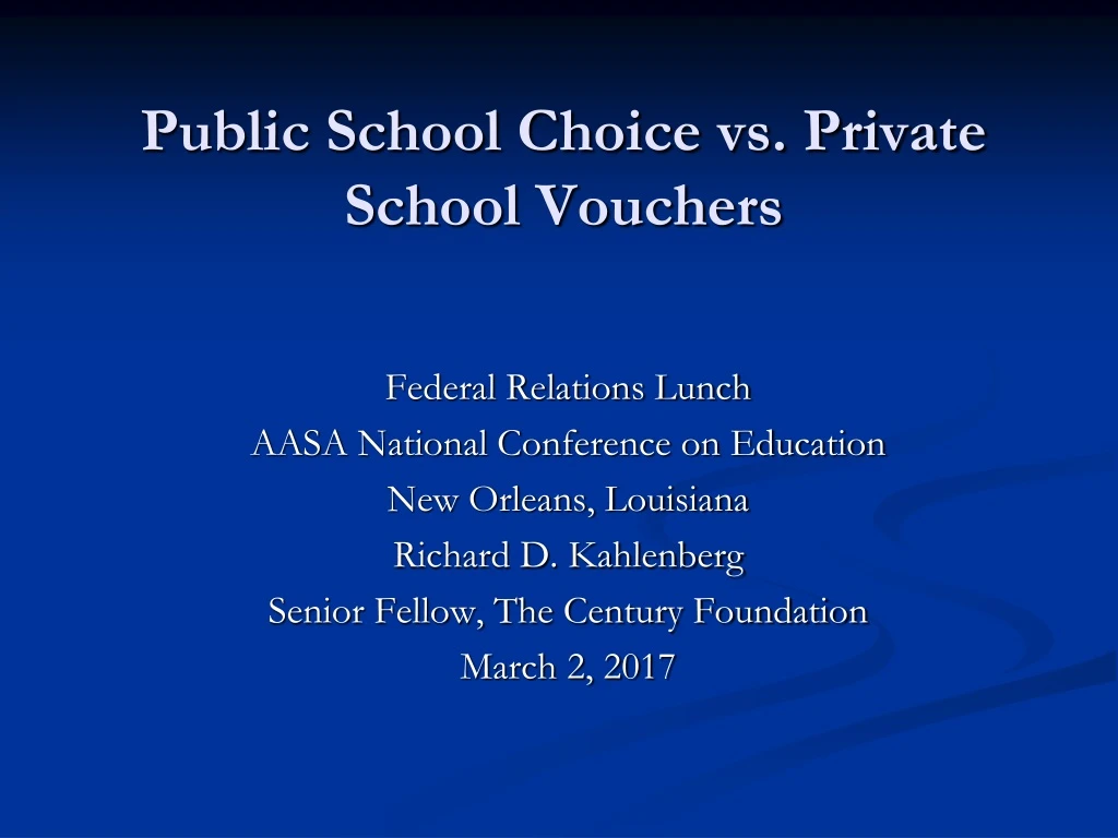 public school choice vs private school vouchers