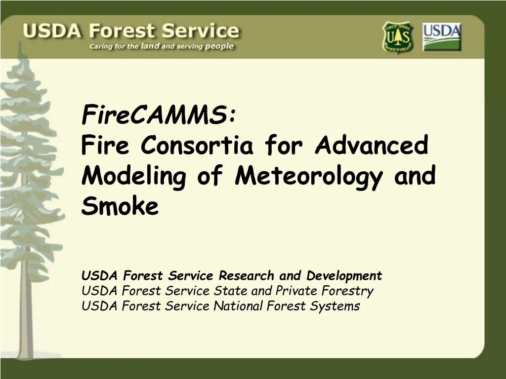 firecamms fire consortia for advanced modeling of meteorology and smoke