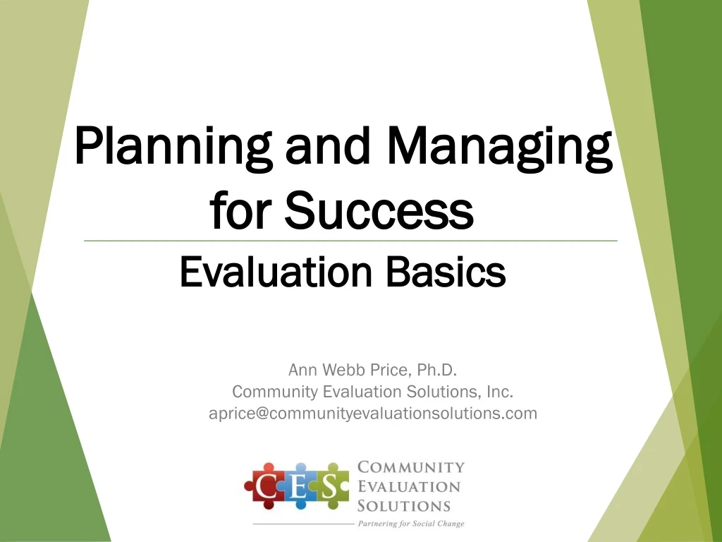 planning and managing for success